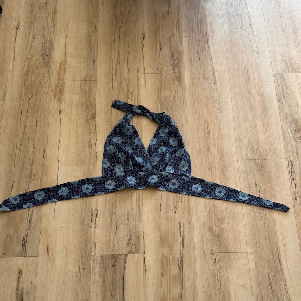 Vintage Hippie Cropped Halter Top *festival*